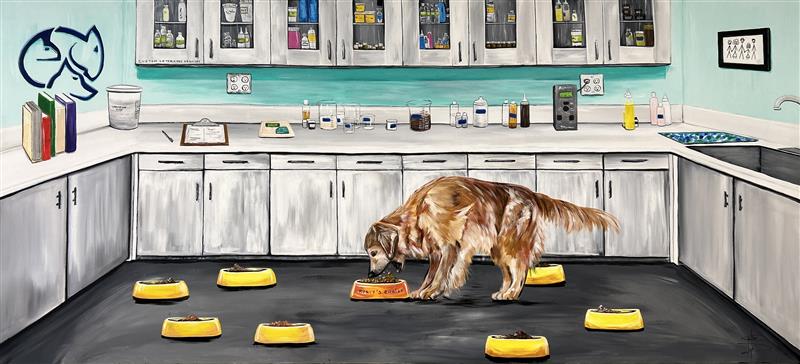 Famous Rusty painting - the original CompletePet taste tester
